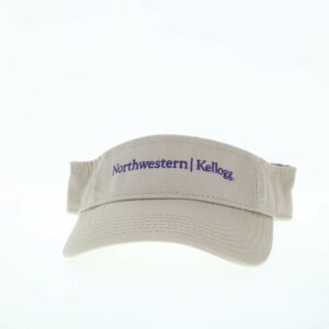 Northwestern I Kellogg Khaki Cotton Twill Visor