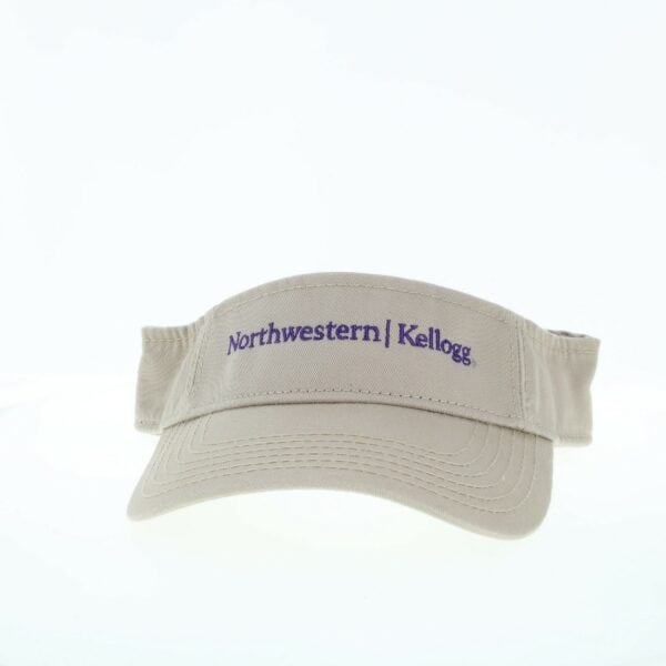 Northwestern I Kellogg Khaki Cotton Twill Visor