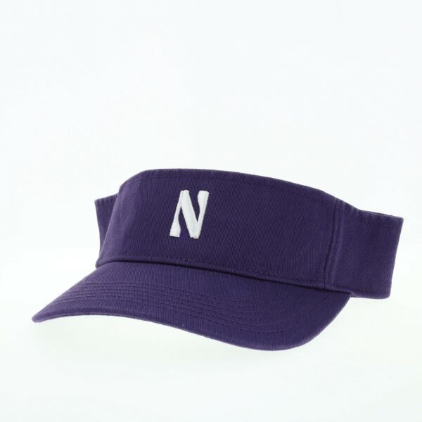 Northwestern University Wildcats Purple Visor with Stylized N Design