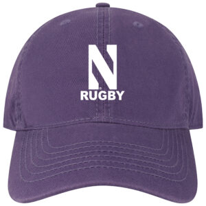 Northwestern University Wildcats Unconstructed Purple Cotton Twill Hat with N & Rugby Design