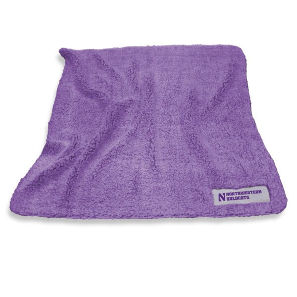 Northwestern University Wildcats Purple Color Frosty Fleece Throw Blanket 50"X60"