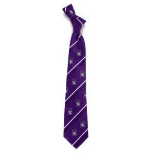 Northwestern University Wildcats Purple Geo Stripe Necktie