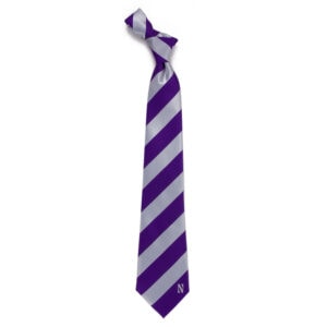 Northwestern University Wildcats Regiment Stripped Necktie