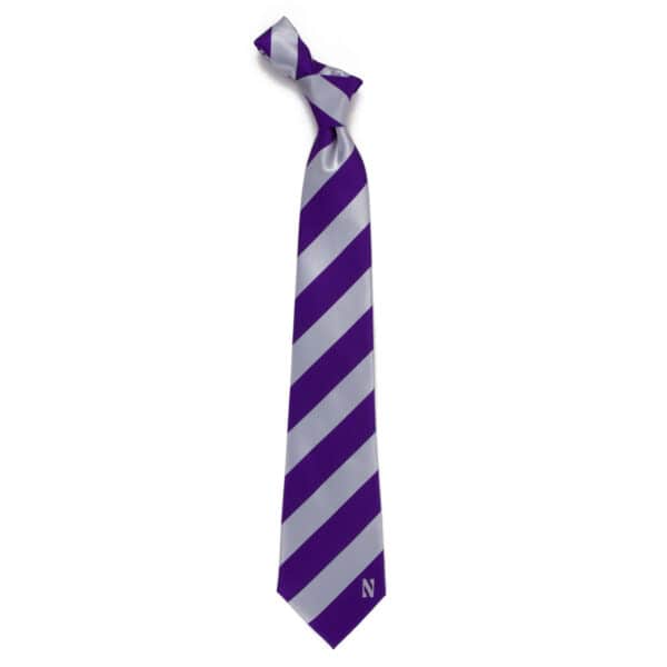Northwestern University Wildcats Regiment Stripped Necktie