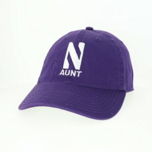 Northwestern University Wildcats Unconstructed Purple Cotton Twill Hat with N & Aunt Design