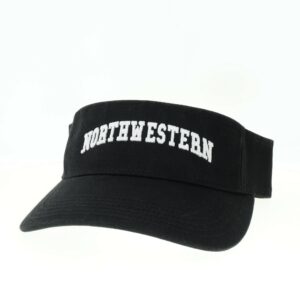 Northwestern University Wildcats Black Visor with Arched Northwestern Design