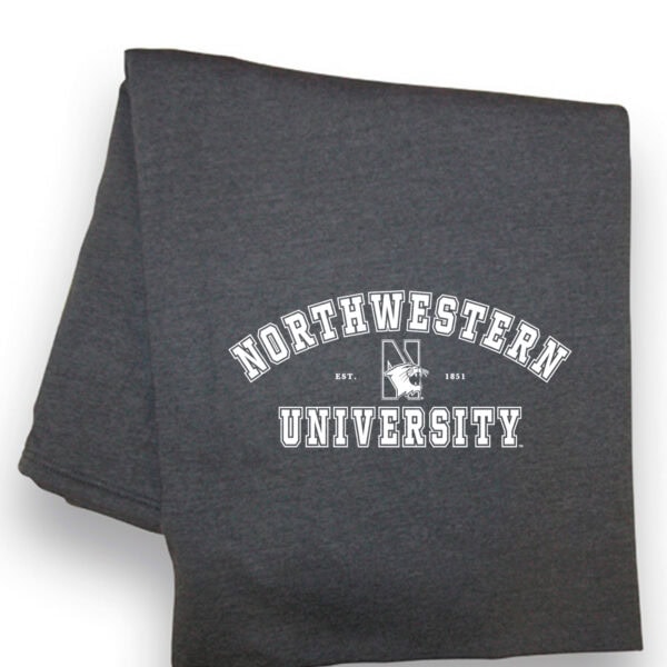 Northwestern University Wildcats Charcoal Pro-Weave® Sweatshirt Blanket