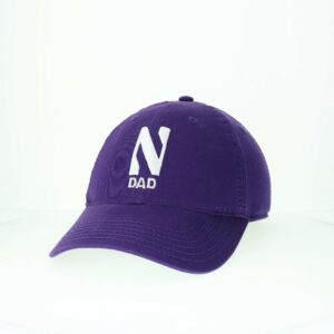 Northwestern University Wildcats Unconstructed Purple Cotton Twill Hat with N & Dad Design