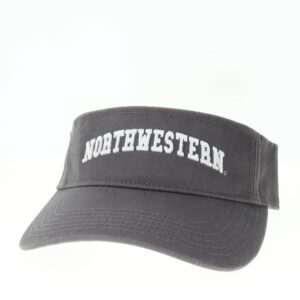 Northwestern University Wildcats Dark Grey Charcoal Visor with Arched Northwestern Design