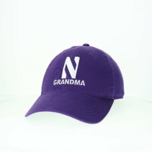 Northwestern University Wildcats Unconstructed Purple Cotton Twill Hat with N & Grandma Design