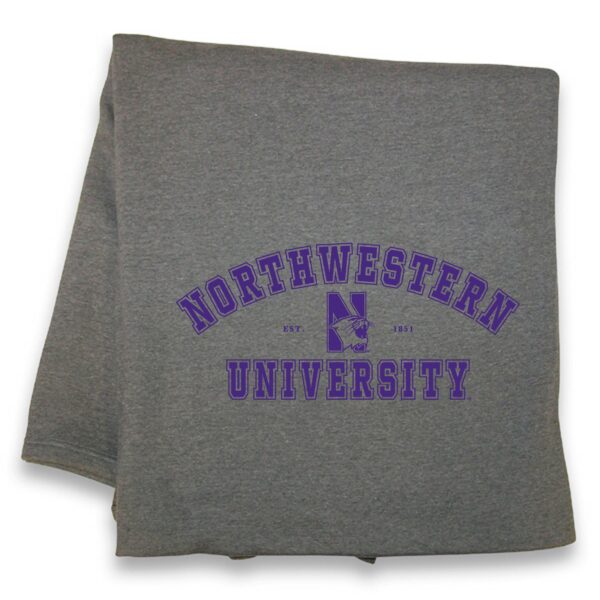 Northwestern University Wildcats Graphite Pro-Weave® Sweatshirt Blanket
