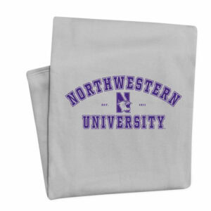 Northwestern University Wildcats Heather Grey Pro-Weave® Sweatshirt Blanket
