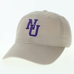 Northwestern University Wildcats Legacy Unconstructed Adjustable Khaki Twill Hat with Vintage Interlock NU Design