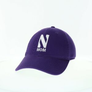 Northwestern University Wildcats Unconstructed Purple Cotton Twill Hat with N & Mom Design