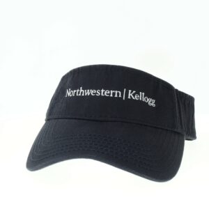 Northwestern I Kellogg Navy Cotton Twill Visor