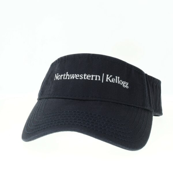Northwestern I Kellogg Navy Cotton Twill Visor