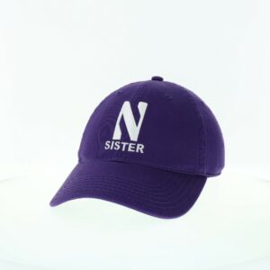 Northwestern University Wildcats Unconstructed Purple Cotton Twill Hat with N & Sister Design