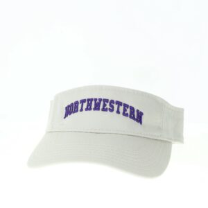Northwestern University Wildcats Stone Almond Cream Visor with Arched Northwestern Design