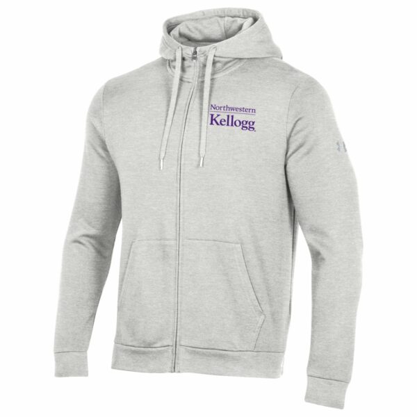 Kellogg Men's Silver Heather All Day Fleece Full Zip Hooded Sweatshirt