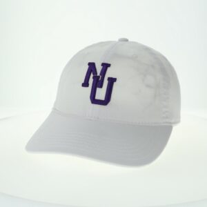 Northwestern University Wildcats Legacy Unconstructed Adjustable White Twill Hat with Vintage Interlock NU Design