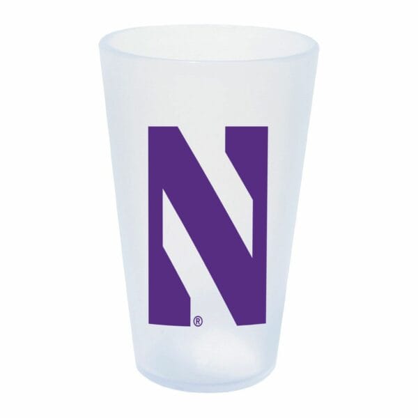 Northwestern University Wildcats Icicle 16 oz. Frosty Silicone Pint Glass With Stylized N Design