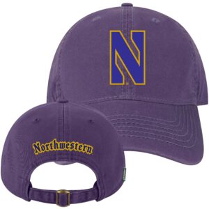 Northwestern University Wildcats Legacy Unconstructed Adjustable Purple Hat with Gothic Stylized N