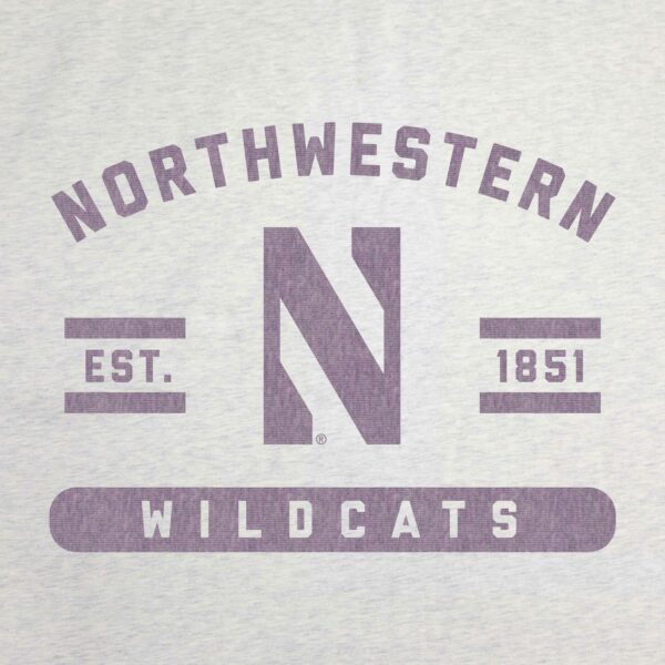 Northwestern University Wildcats Oatmeal Super-soft Sublimated Sweatshirt Blanket - Image 4