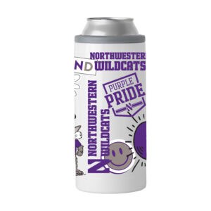 Northwestern University Wildcats 12oz Native Powdercoat SlimCan Coolie