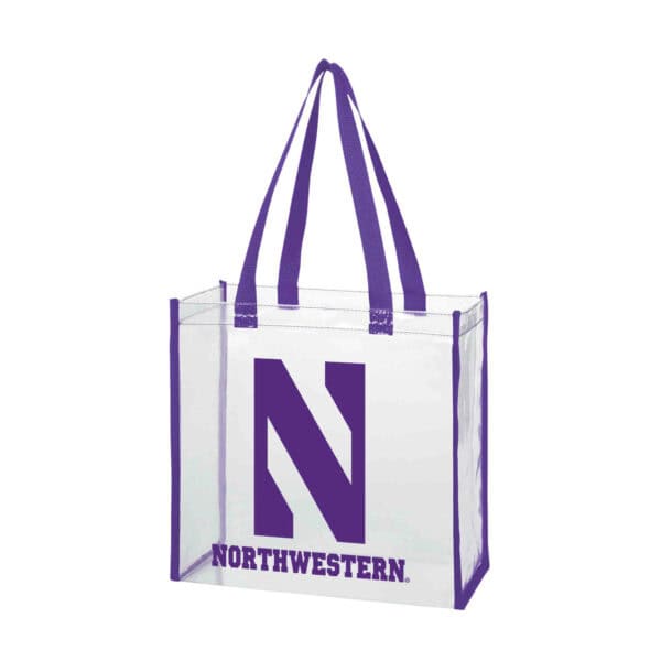 Northwestern University Wildcats Purple Accent Stadium Clear Tote Bag