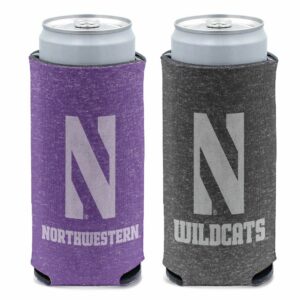 Northwestern University Wildcats Heathered 12oz. Slim Can Cooler