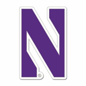 Northwestern Wildcats Silver Tone Purple Collectors Enamel Pin with Stylized N Design