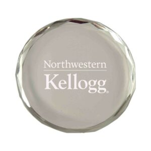 Northwestern I Kellogg Crystal Paper Weight