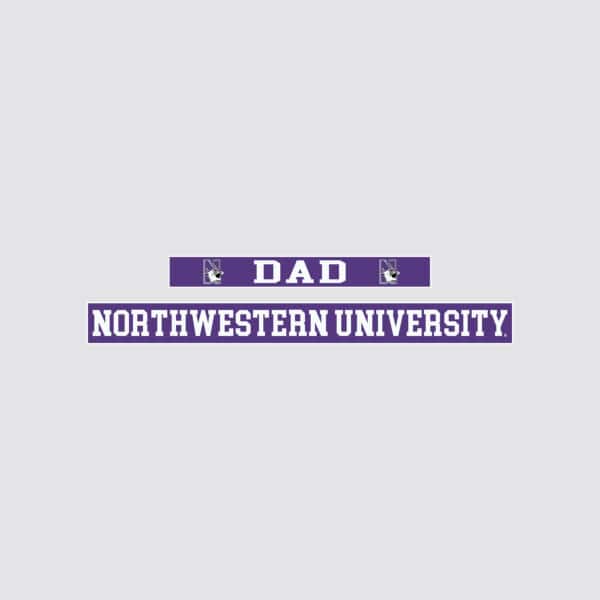 Northwestern University Wildcats Chrome License Plate Frame with Purple Laser Cut Insert -DAD/NORTHWESTERN UNIVERSITY -2
