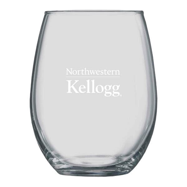 Northwestern I Kellogg Laser Engraved 21 oz. Boulder Wine Glass