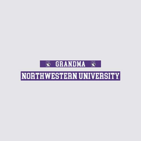 Northwestern University Wildcats Chrome License Plate Frame with Laser Cut Acrylic Purple Inset -Grandma/Northwestern University -2