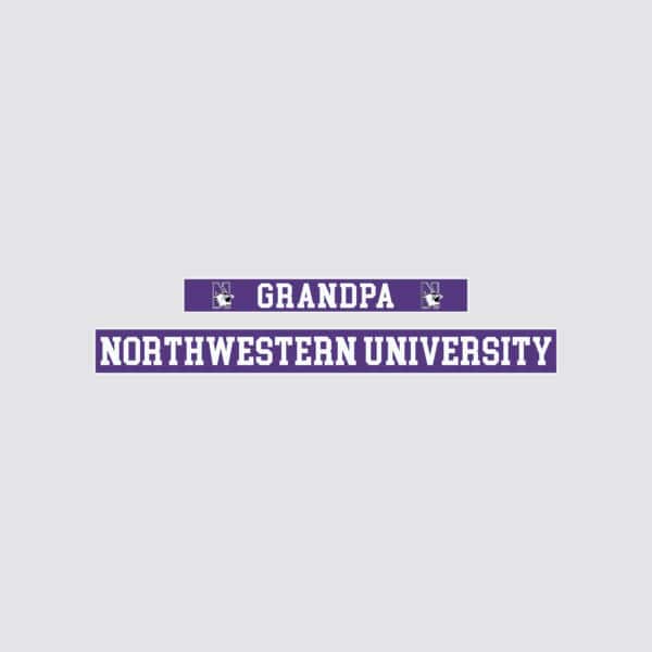 Northwestern University Wildcats Chrome License Plate Frame with Laser Cut Acrylic Purple Inset -Grandpa/Northwestern University -2