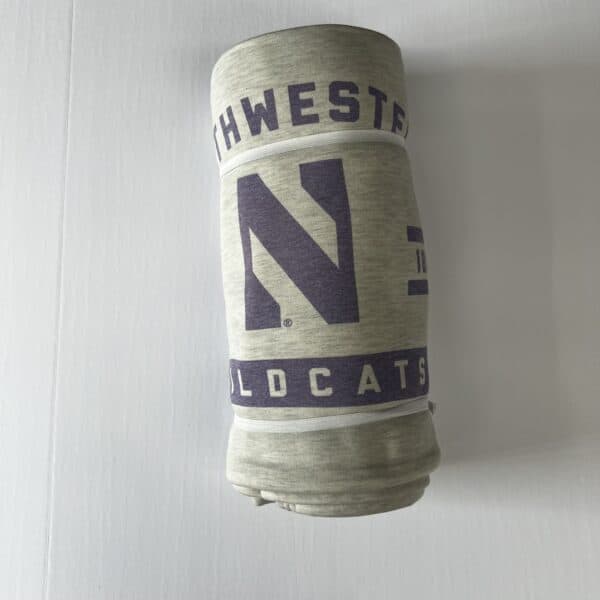 Northwestern University Wildcats Oatmeal Super-soft Sublimated Sweatshirt Blanket