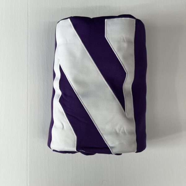 Northwestern University Wildcats Purple Sweatshirt Blanket with Applique Stylized N design