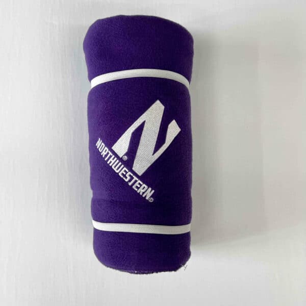 Northwestern University Wildcats Purple Embroidered Fleece Blanket -2