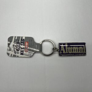 Northwestern University Wildcats Rectangular Alumni Keychain