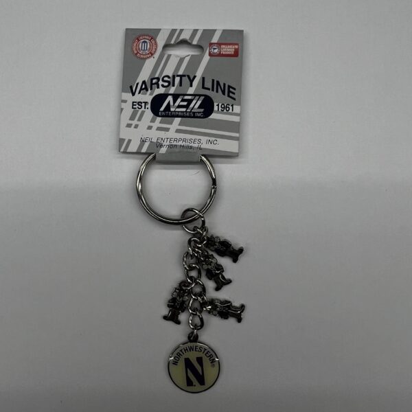 Northwestern University Wildcats Willie The Wildcat Charm Keychain