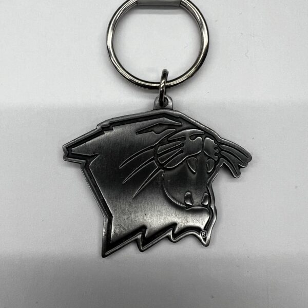 Northwestern University Wildcats Cat's Head Pewter Key Chain-2