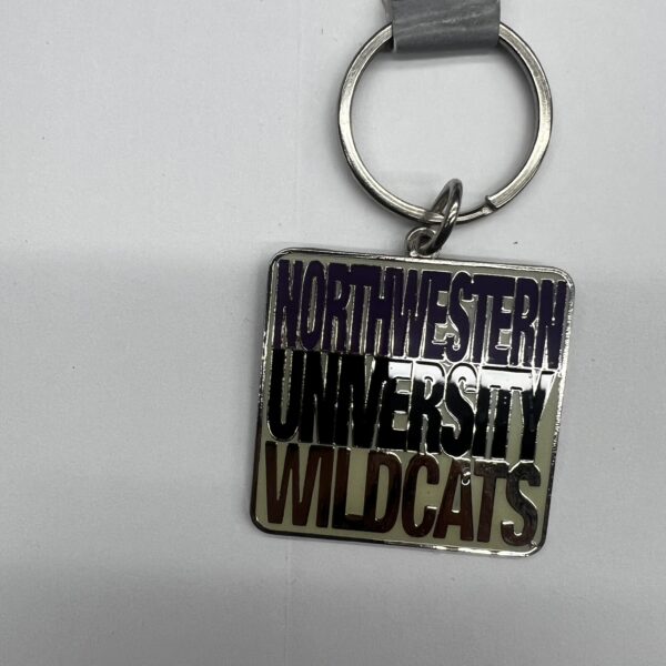 Northwestern University Wildcats Square Multicolor Key Chain-2