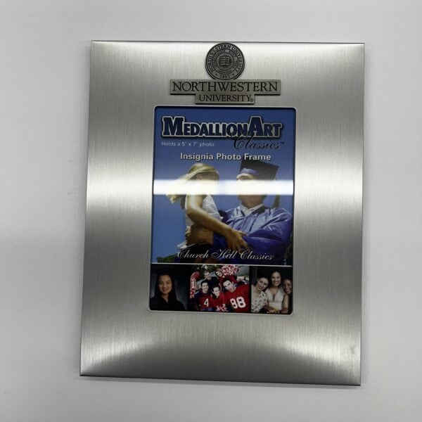 Northwestern University Wildcats 5"X7" Silver Picture Frame with Pewter Seal Design-2