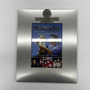 Northwestern University Wildcats 5"X7" Silver Picture Frame with Pewter Seal Design