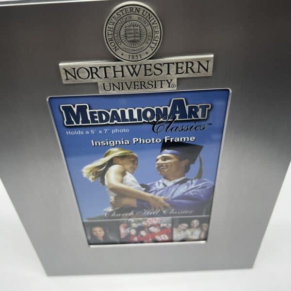 Northwestern University Wildcats 5"X7" Silver Picture Frame with Pewter Seal Design-4