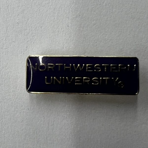 Northwestern Wildcats Gold Tone Brass Lapel Pin with "Northwestern University" Design -3
