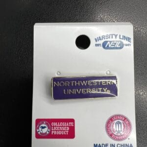 Northwestern Wildcats Gold Tone Brass Lapel Pin with "Northwestern University" Design