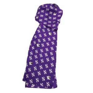 Northwestern University Wildcats Purple Silk Scarf