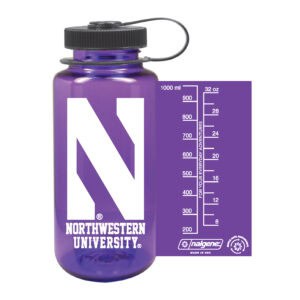 Northwestern University Wildcats 32 oz. Purple Tritan Wide Mouth Nalgene Water Bottle with Stylized N Design